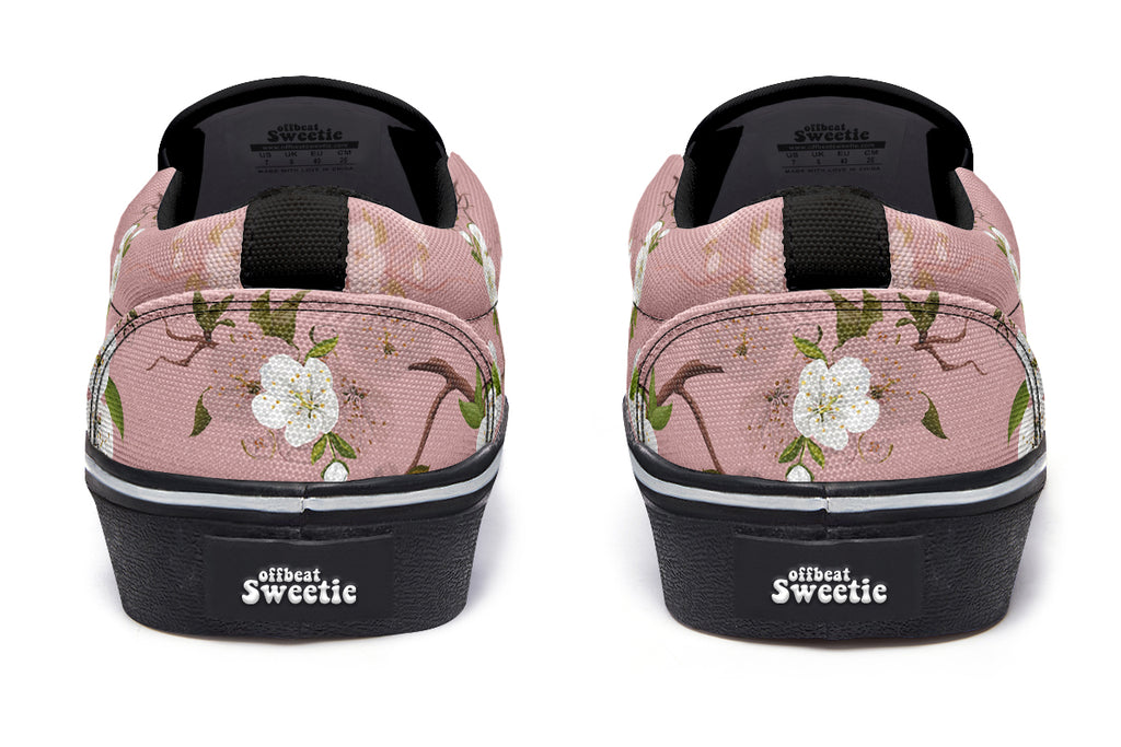 Peach Blossoms Slip Ons - Offbeat Sweetie