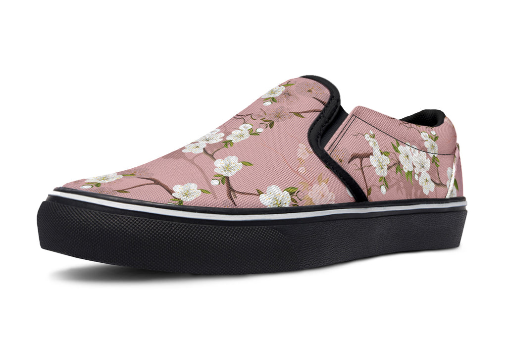 Peach Blossoms Slip Ons - Offbeat Sweetie