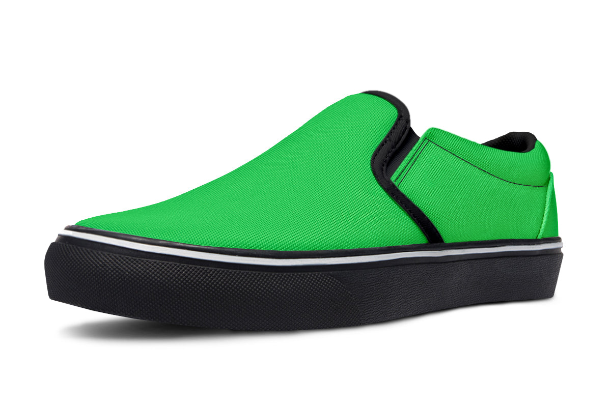 Pink And Green Mismatch Slip Ons