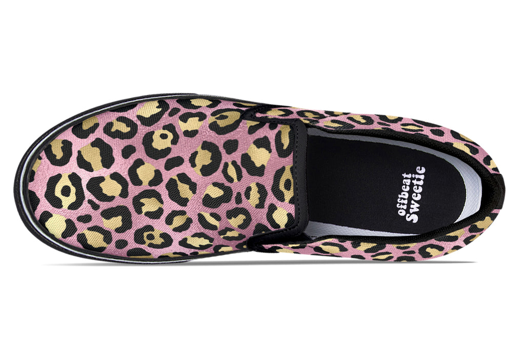 Pink Leopard Slip Ons - Offbeat Sweetie