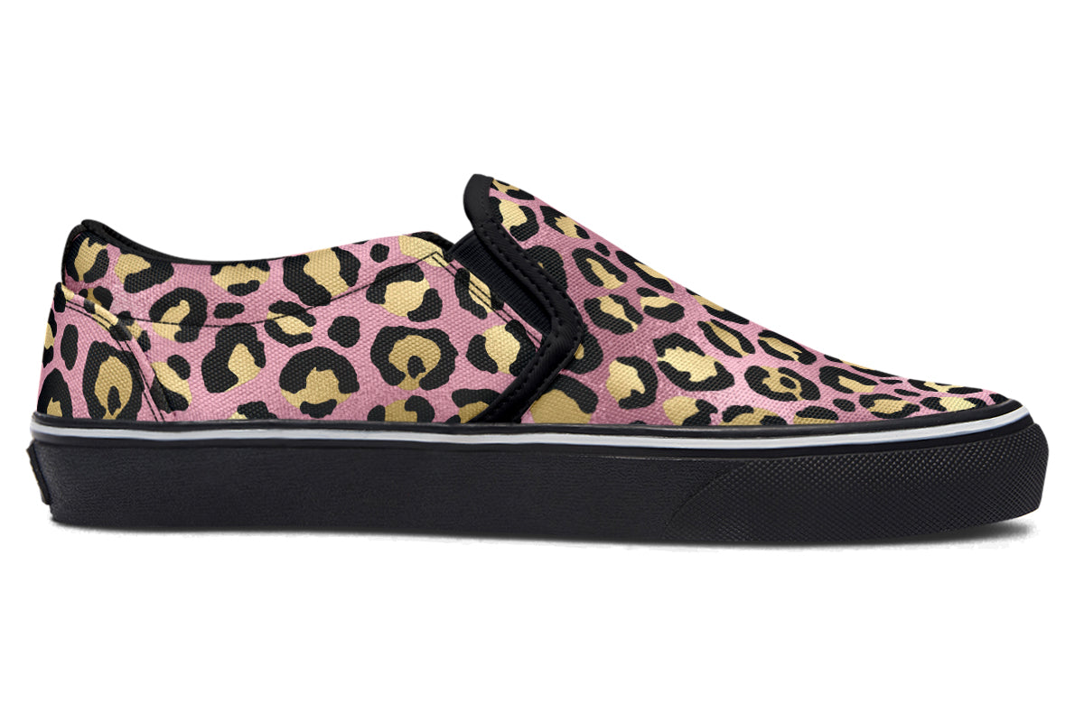 Pink Leopard Slip Ons - Offbeat Sweetie