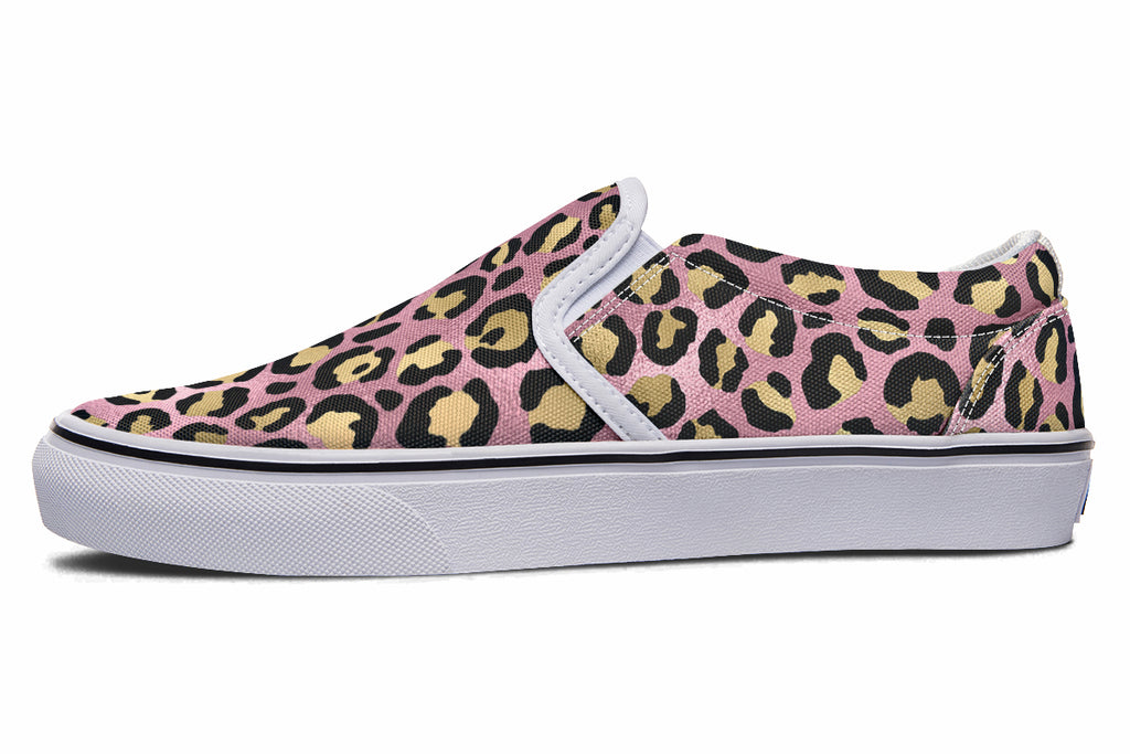 Pink Leopard Slip Ons - Offbeat Sweetie