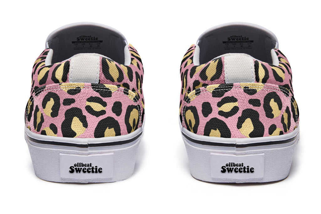 Pink Leopard Slip Ons - Offbeat Sweetie