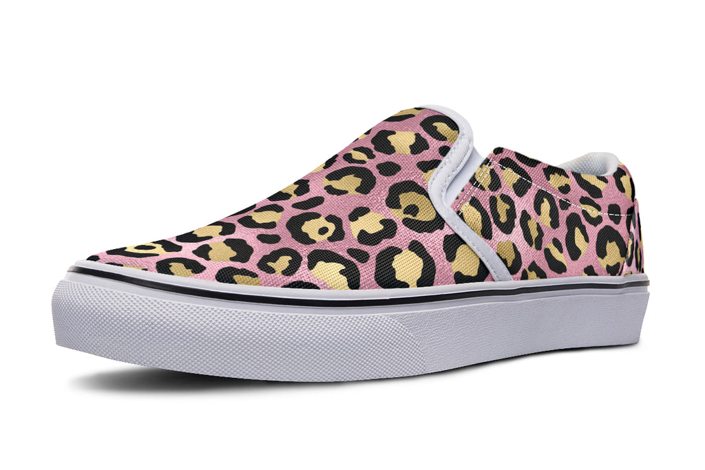 Pink Leopard Slip Ons - Offbeat Sweetie