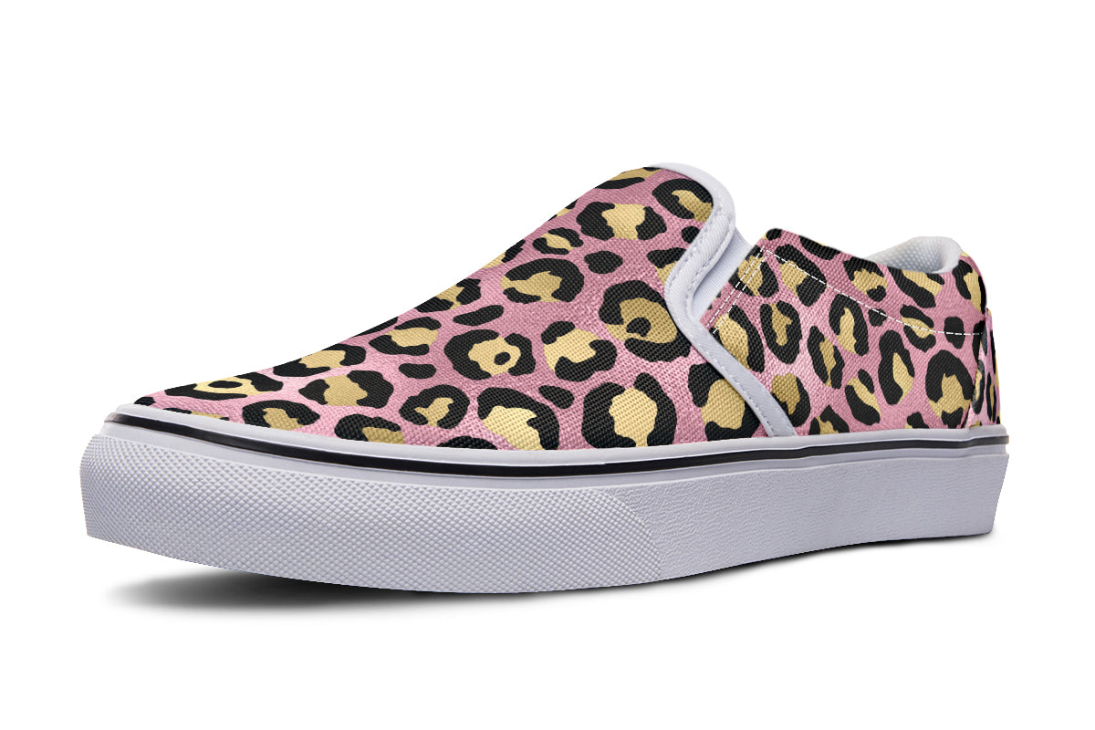 Pink Leopard Slip Ons - Offbeat Sweetie