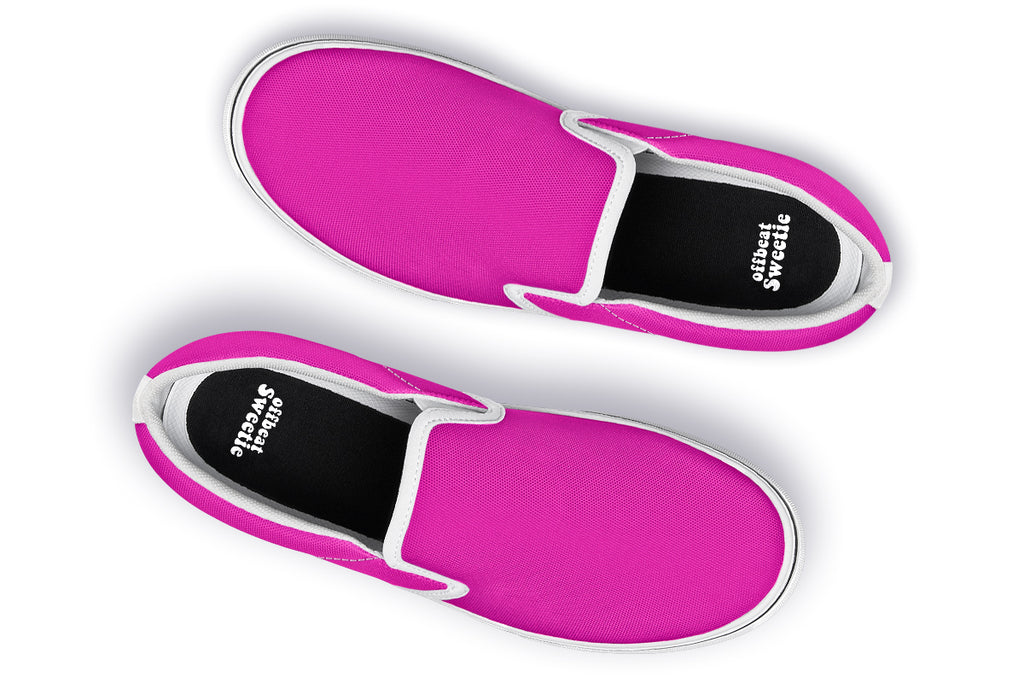 Pretty In Pink Slip Ons - Offbeat Sweetie
