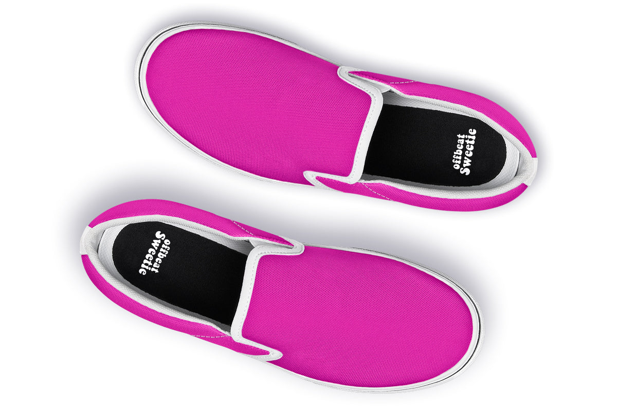 Pretty In Pink Slip Ons - Offbeat Sweetie