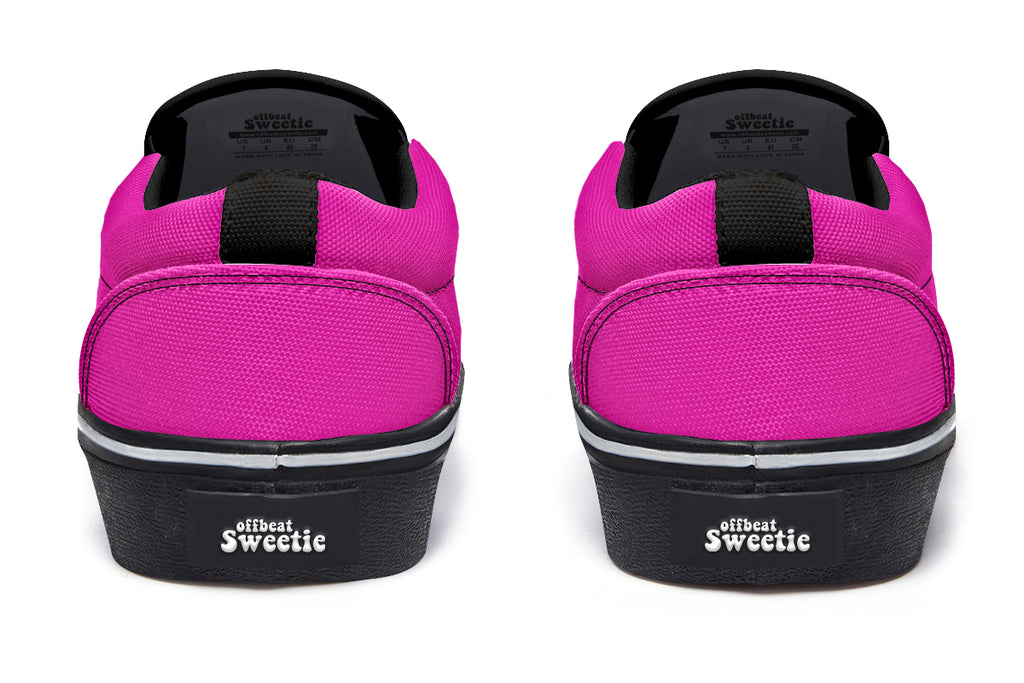 Pretty In Pink Slip Ons - Offbeat Sweetie