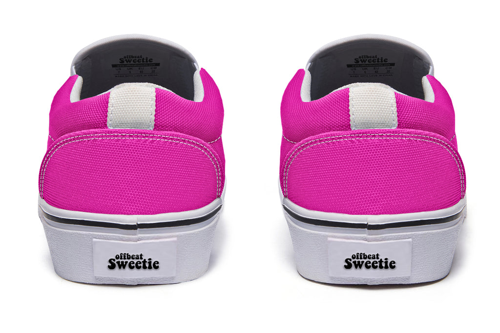 Pretty In Pink Slip Ons - Offbeat Sweetie
