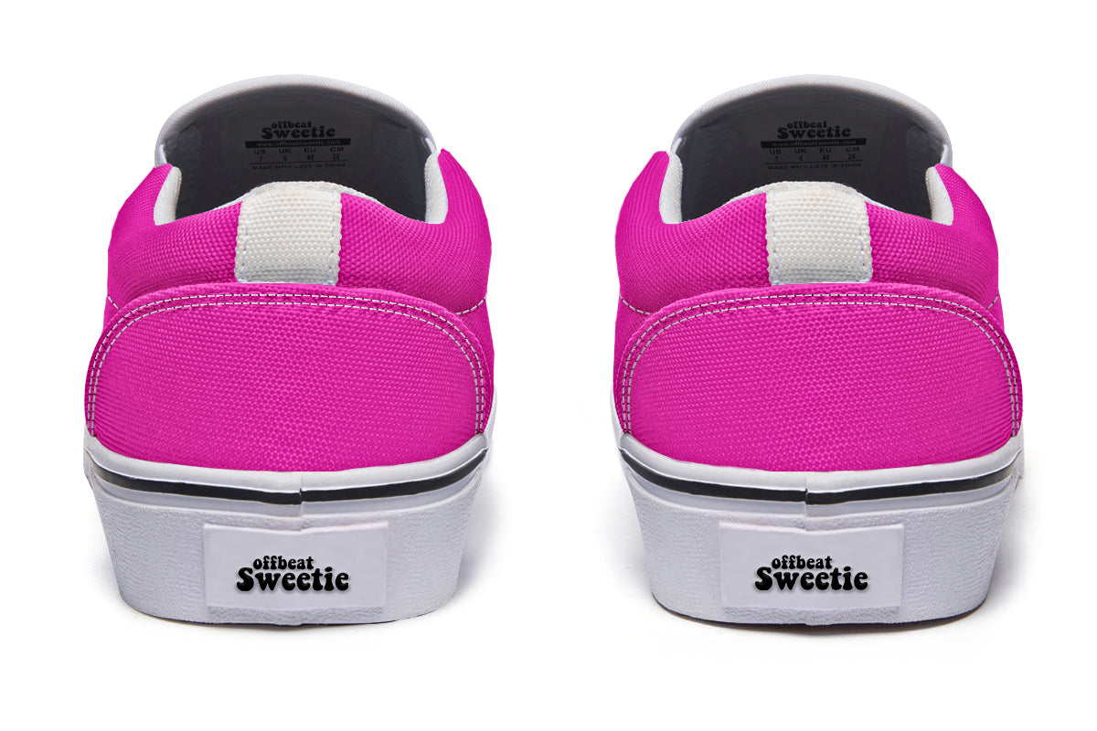 Pretty In Pink Slip Ons - Offbeat Sweetie
