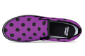 Purple Reign Polka Dot Slip Ons