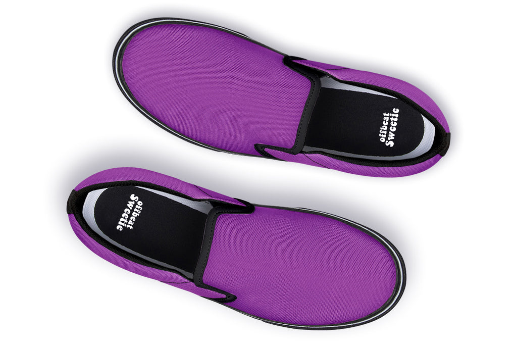 Purple Reign Slip Ons - Offbeat Sweetie