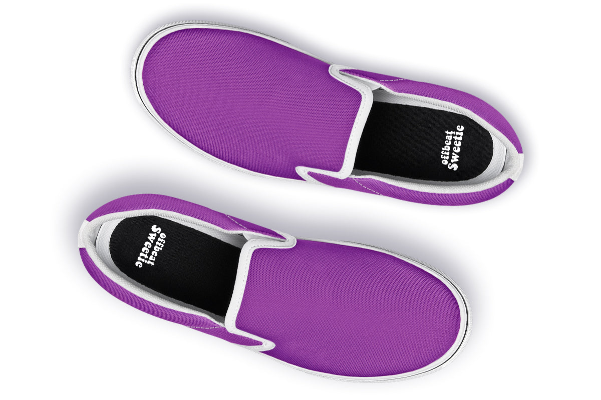 Purple Reign Slip Ons - Offbeat Sweetie