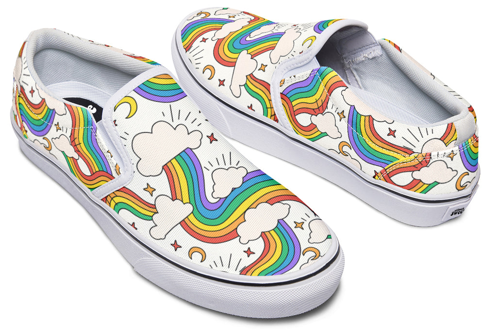 Rainbow Dreams Slip Ons - Offbeat Sweetie