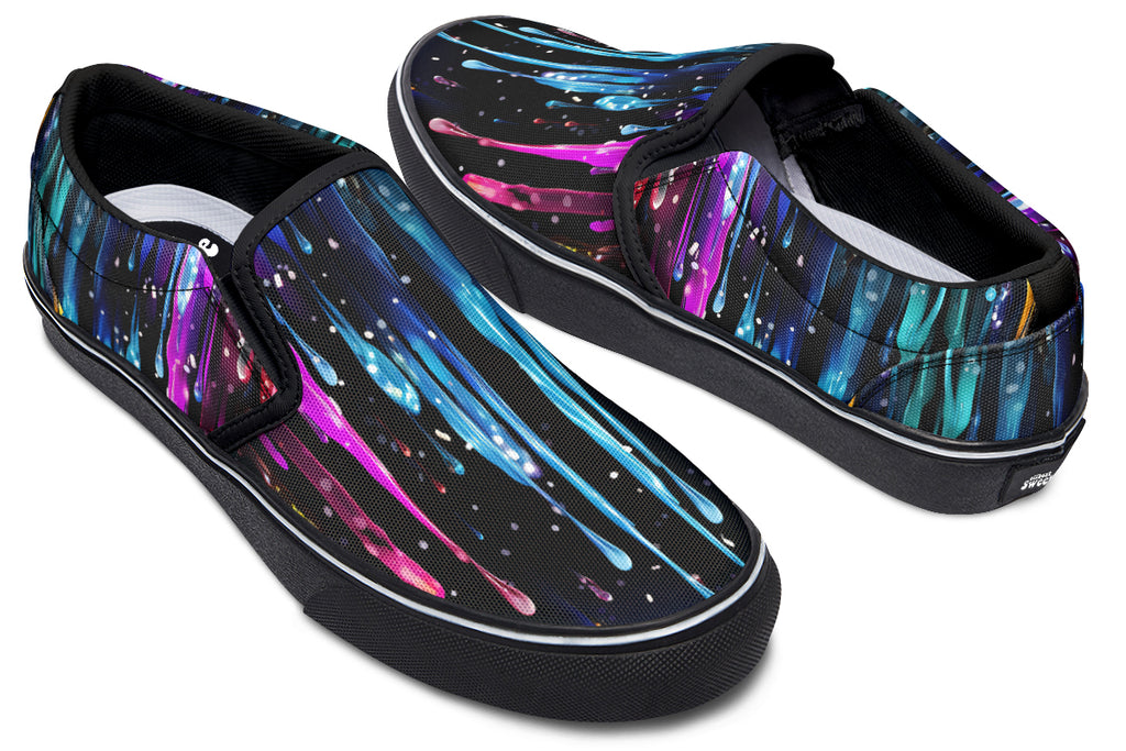 Rainbow Drips Slip Ons - Offbeat Sweetie