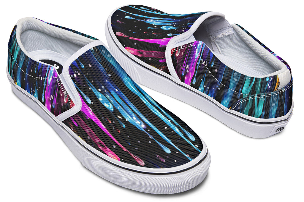 Rainbow Drips Slip Ons - Offbeat Sweetie