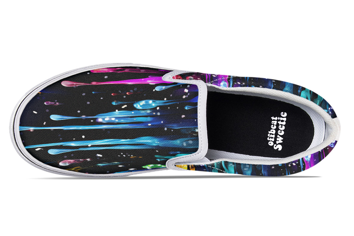 Rainbow Drips Slip Ons - Offbeat Sweetie
