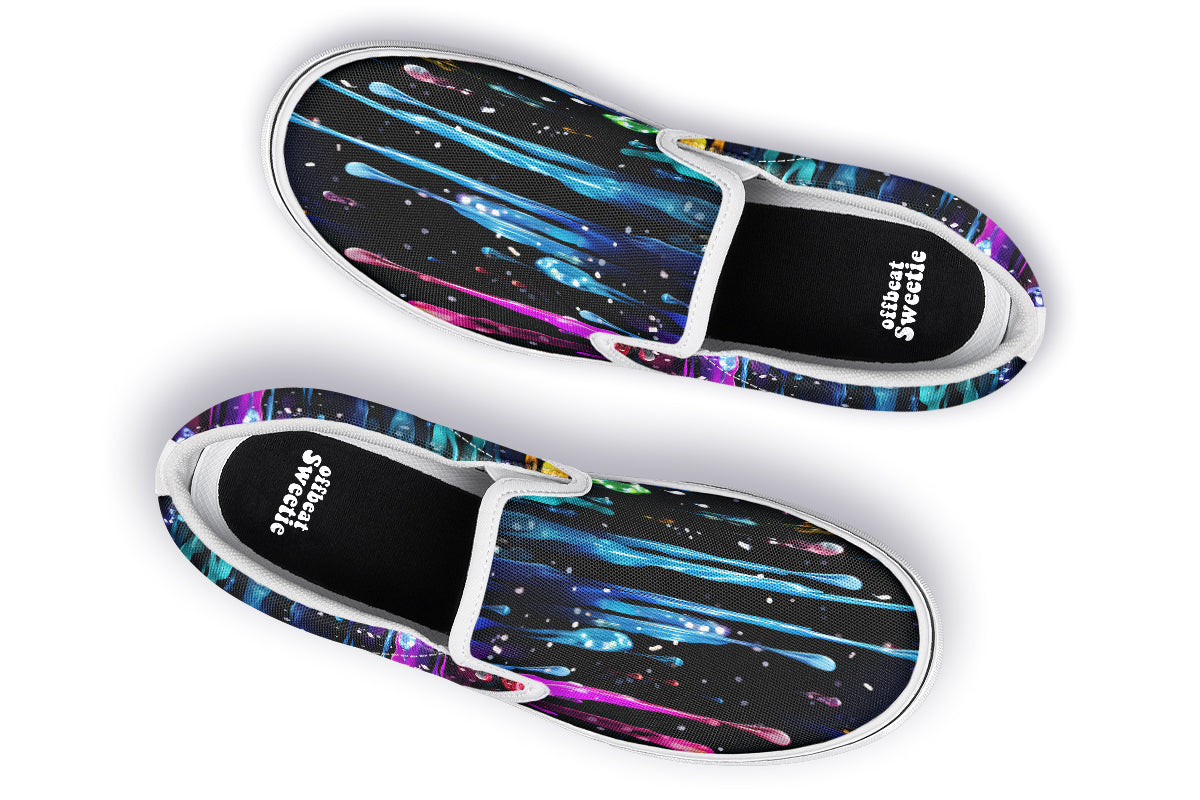 Rainbow Drips Slip Ons - Offbeat Sweetie