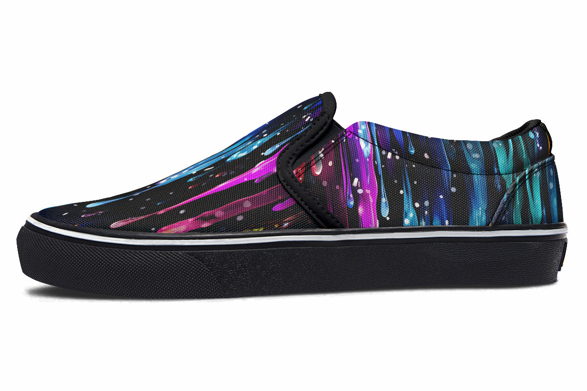 Rainbow Drips Slip Ons - Offbeat Sweetie