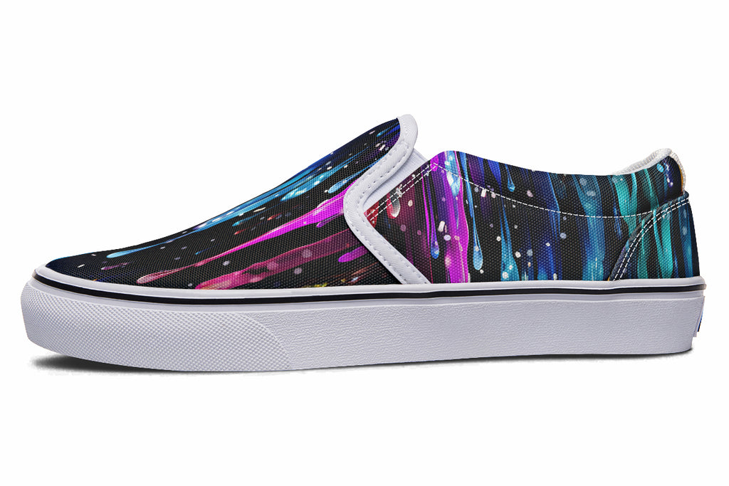 Rainbow Drips Slip Ons - Offbeat Sweetie