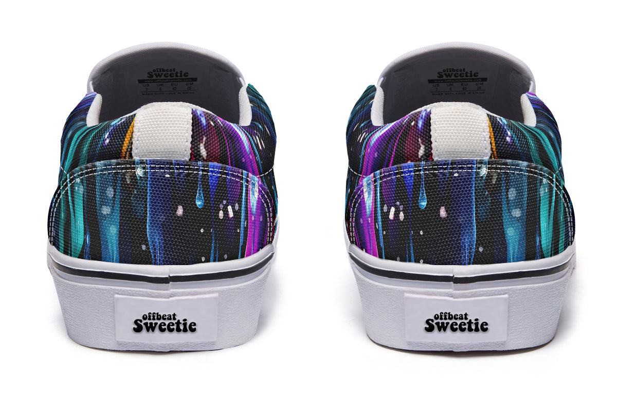 Rainbow Drips Slip Ons - Offbeat Sweetie