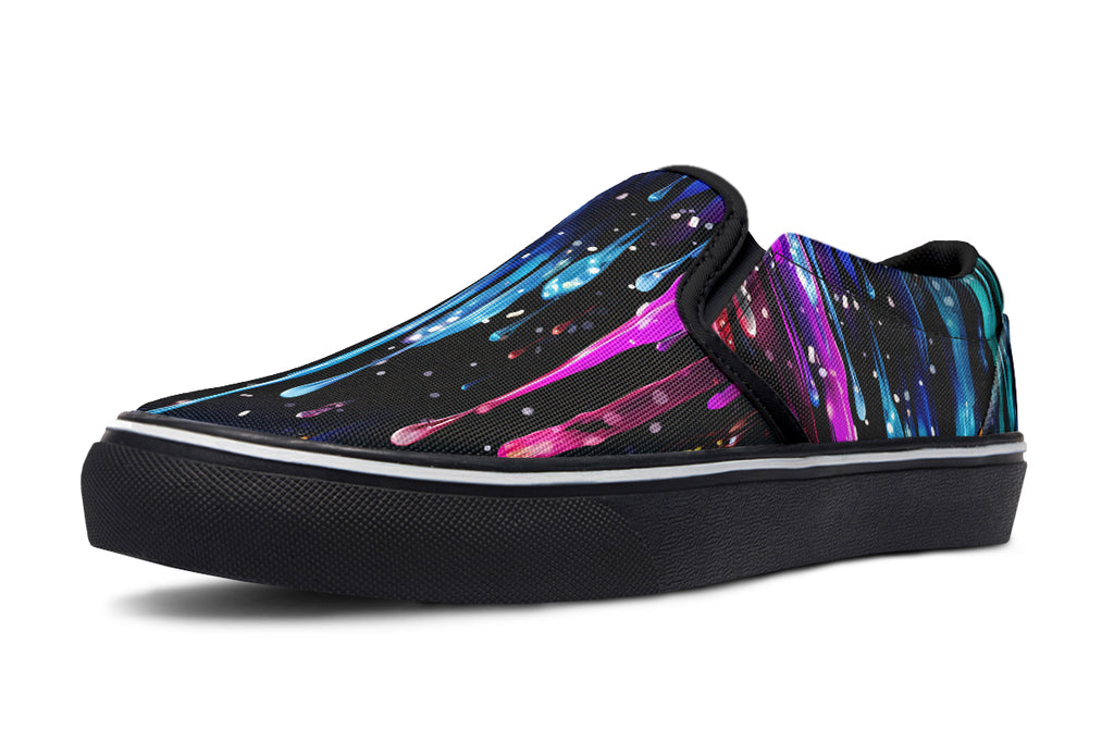 Rainbow Drips Slip Ons - Offbeat Sweetie