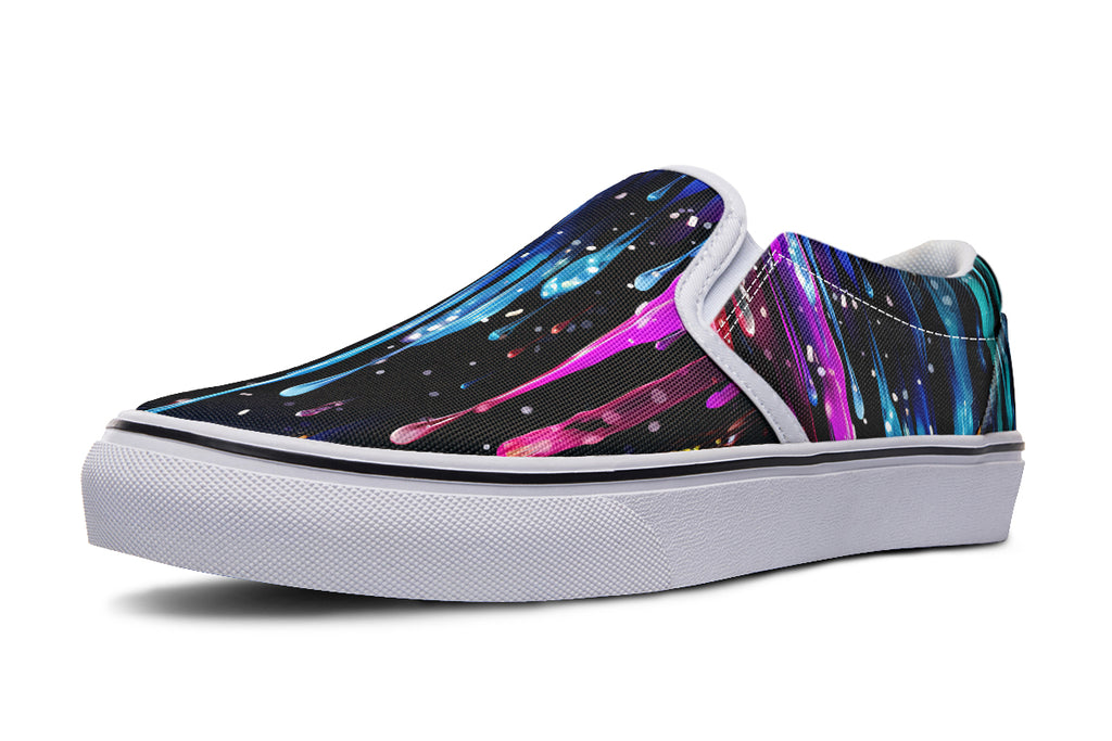 Rainbow Drips Slip Ons - Offbeat Sweetie