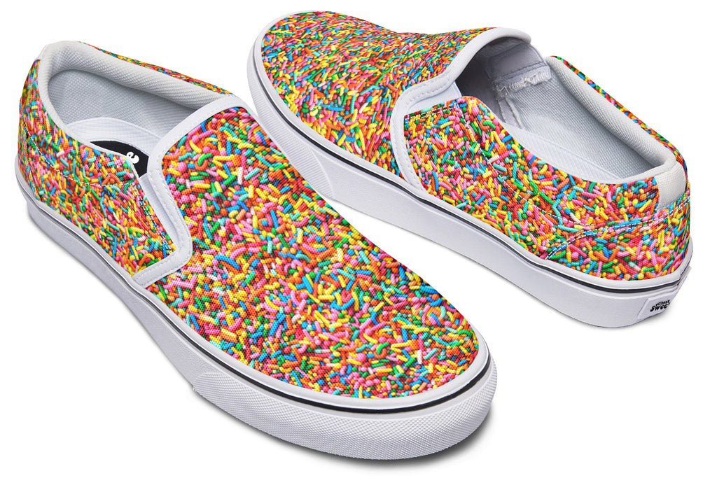 Rainbow Sprinkles Slip Ons - Offbeat Sweetie
