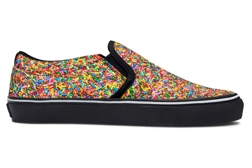 Rainbow Sprinkles Slip Ons - Offbeat Sweetie