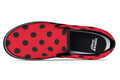 Red And Black Polka Dot Slip Ons