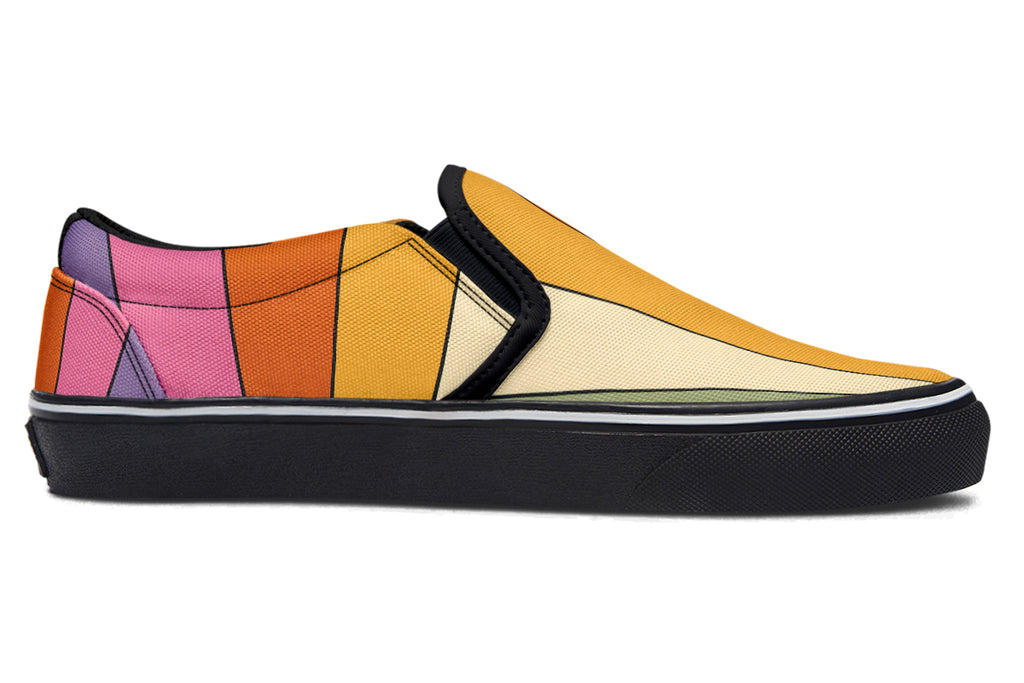 Retro Rainbow Slip Ons - Offbeat Sweetie