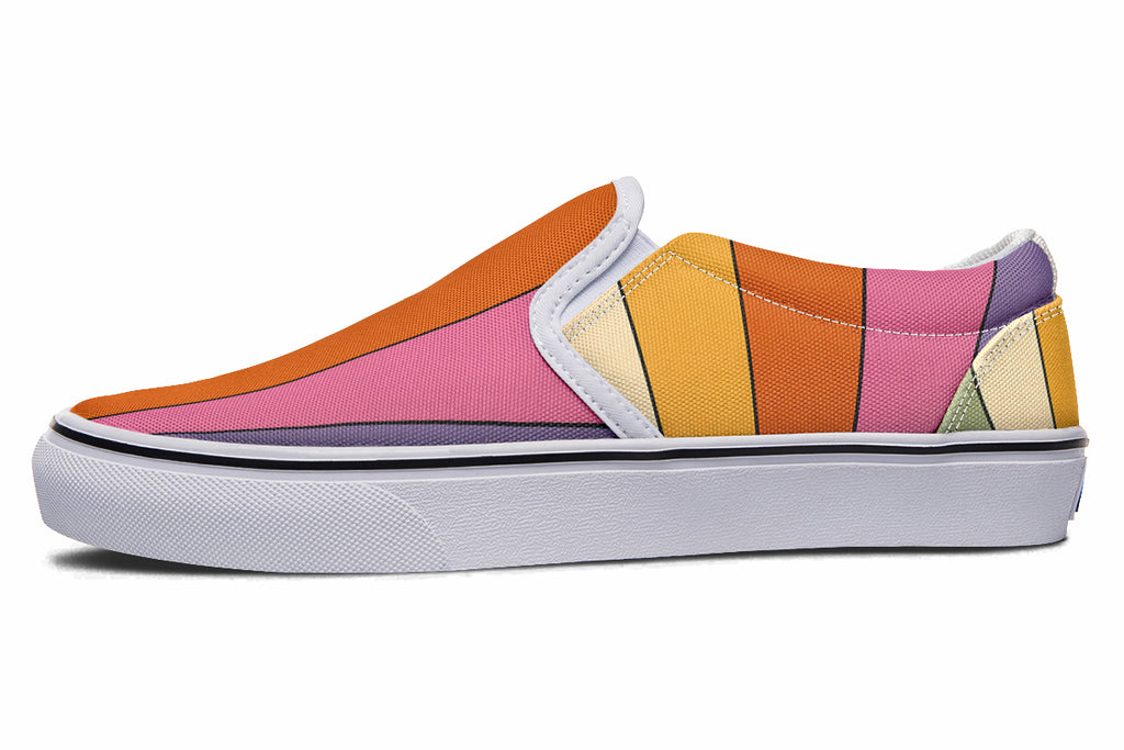 Retro Rainbow Slip Ons - Offbeat Sweetie
