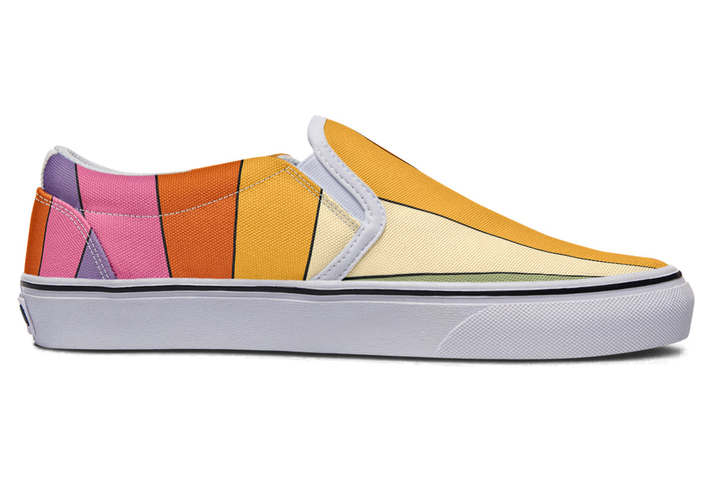 Retro Rainbow Slip Ons - Offbeat Sweetie