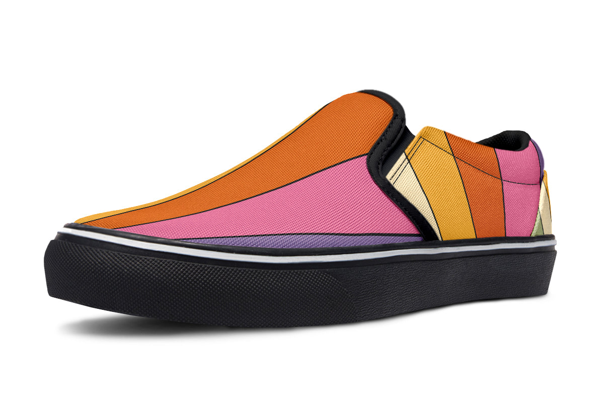 Retro Rainbow Slip Ons - Offbeat Sweetie