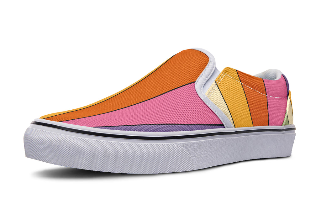 Retro Rainbow Slip Ons - Offbeat Sweetie