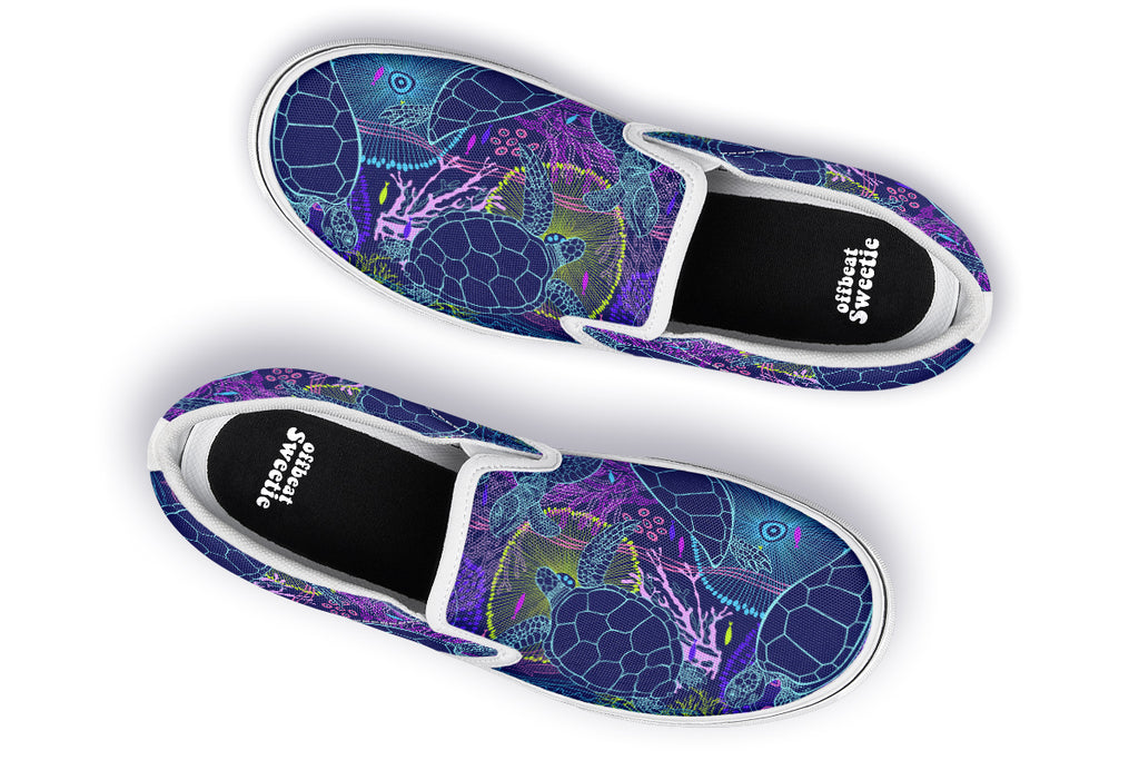 Sea Turtles Slip Ons - Offbeat Sweetie