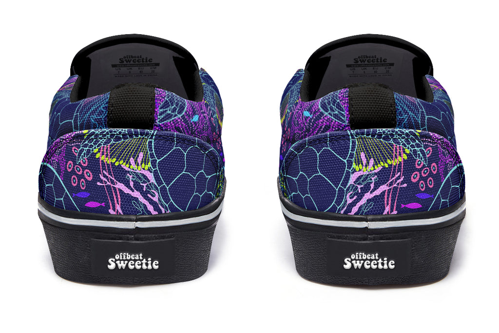 Sea Turtles Slip Ons - Offbeat Sweetie