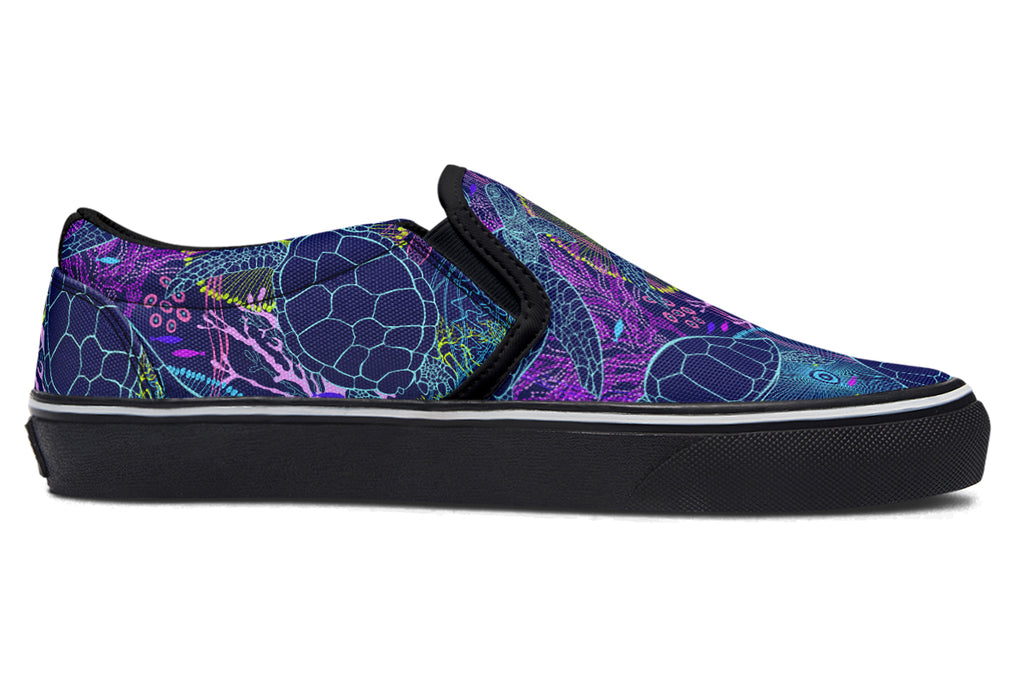 Sea Turtles Slip Ons - Offbeat Sweetie