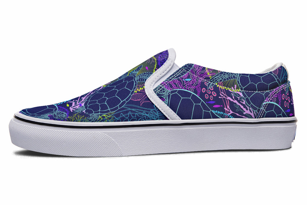 Sea Turtles Slip Ons - Offbeat Sweetie
