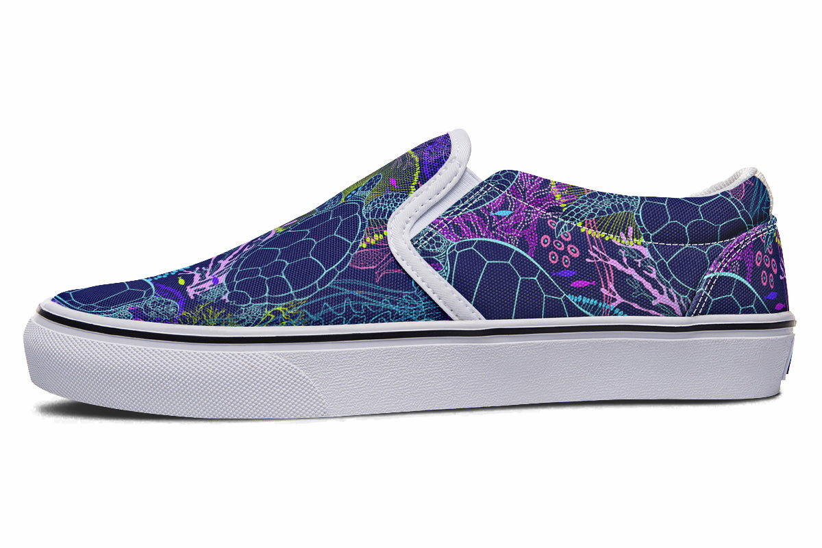 Sea Turtles Slip Ons - Offbeat Sweetie