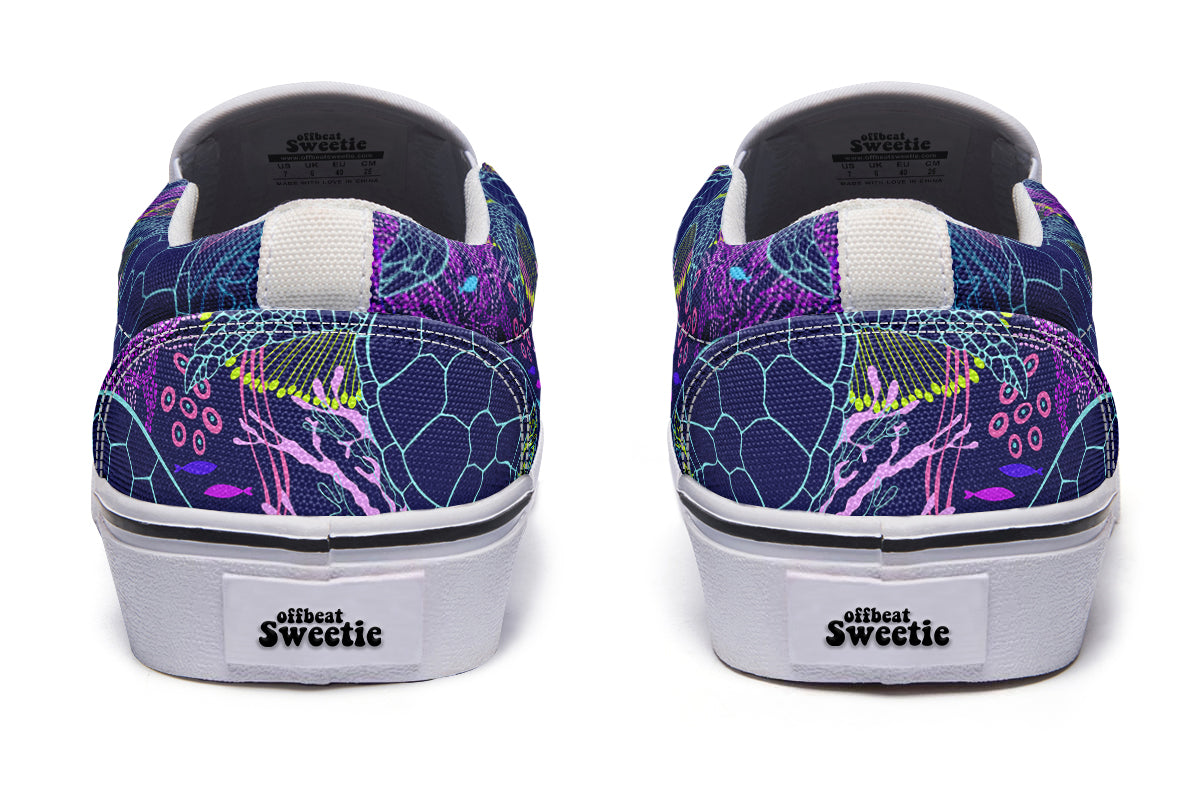 Sea Turtles Slip Ons - Offbeat Sweetie