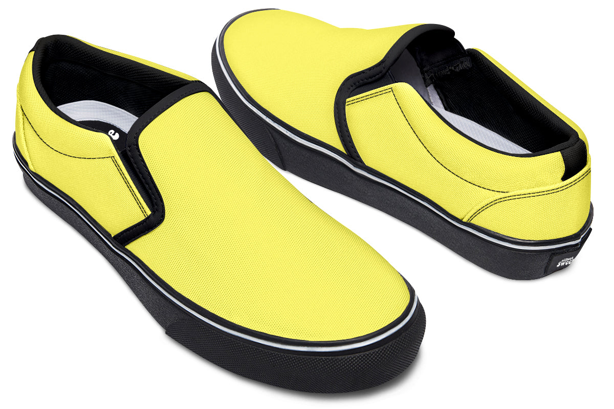 Sunny Yellow Slip Ons - Offbeat Sweetie