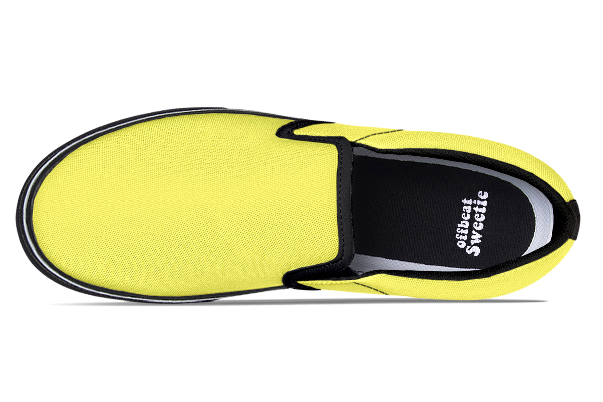 Sunny Yellow Slip Ons - Offbeat Sweetie