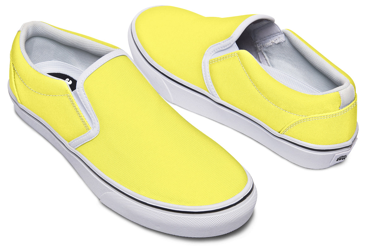 Sunny Yellow Slip Ons - Offbeat Sweetie
