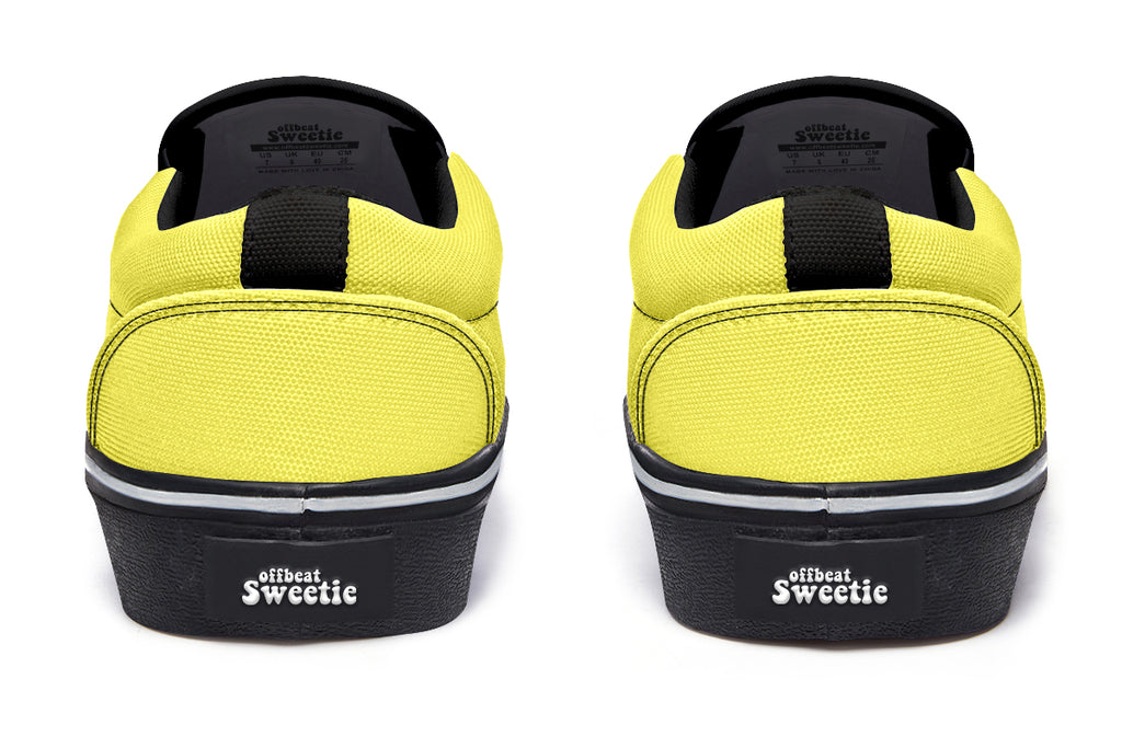 Sunny Yellow Slip Ons - Offbeat Sweetie