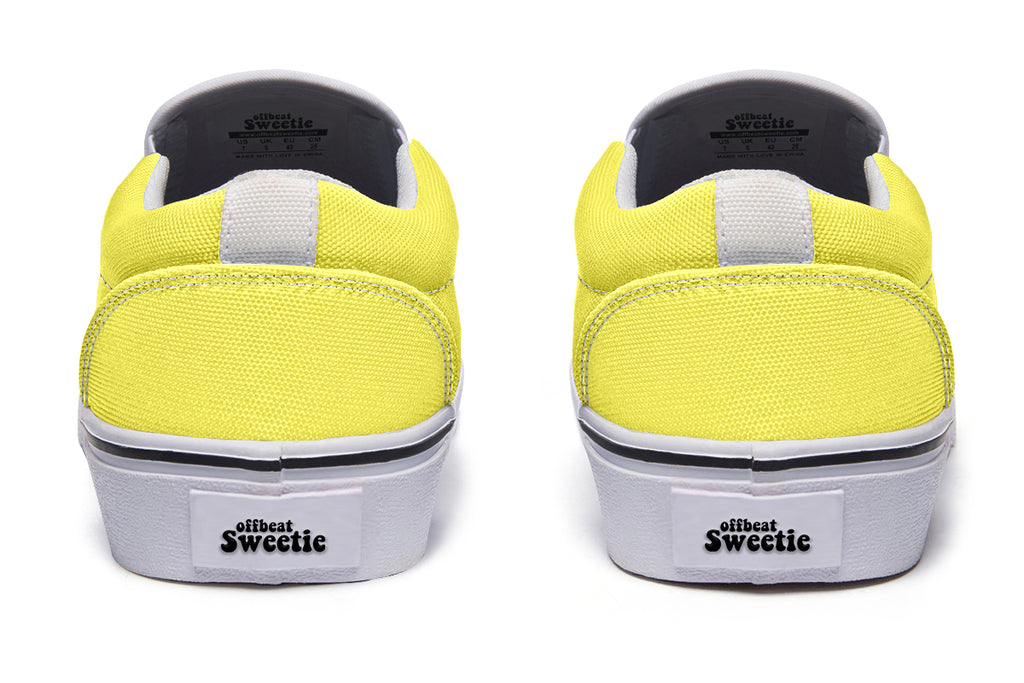 Sunny Yellow Slip Ons - Offbeat Sweetie