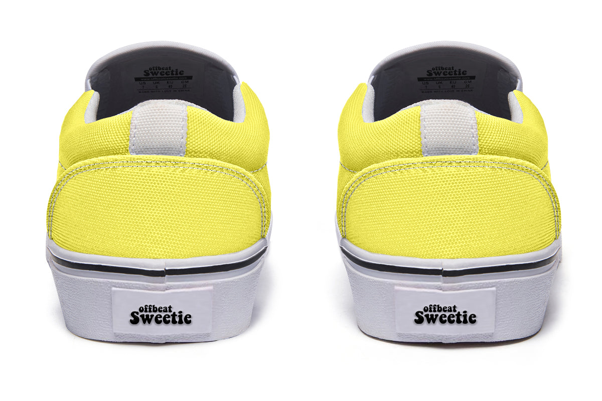 Sunny Yellow Slip Ons - Offbeat Sweetie