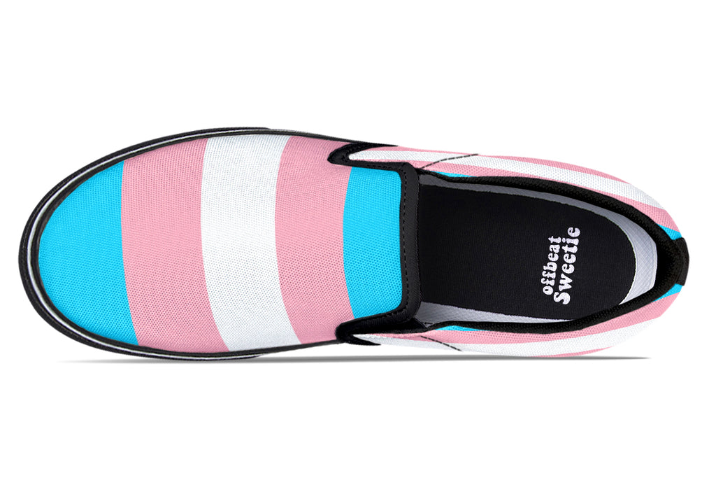 Trans Flag Slip Ons - Offbeat Sweetie