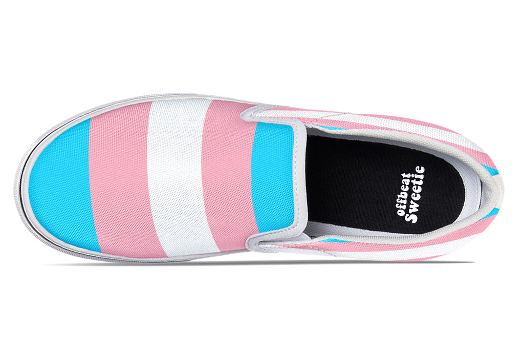 Trans Flag Slip Ons - Offbeat Sweetie