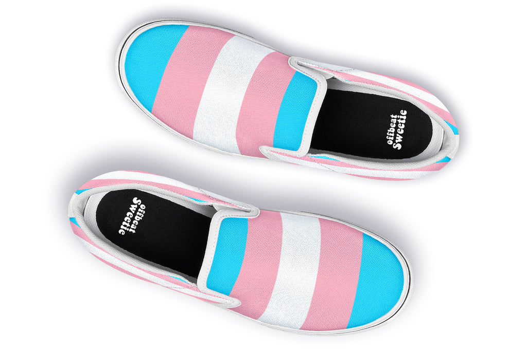 Trans Flag Slip Ons - Offbeat Sweetie